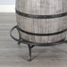 Sunny Designs Round Pub Table with Wine Barrel Base Alpine Grey - Bed & Sofa Hub