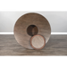 Sunny Designs Round Pub Table with Wine Barrel Base Buckskin - Bed & Sofa Hub
