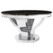 Coaster Anchorage 5-piece Round Stainless Steel Dining Room Set Chrome - Bed & Sofa Hub