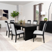 Coaster Brookmead 7 piece Extension Leaf Dining Room Table Set Black - Bed & Sofa Hub