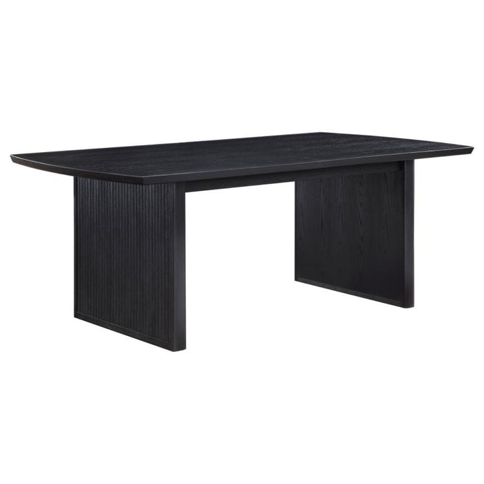 Coaster Brookmead 7 piece Extension Leaf Dining Room Table Set Black - Bed & Sofa Hub
