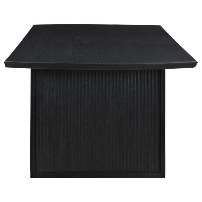 Coaster Brookmead 7 piece Extension Leaf Dining Room Table Set Black - Bed & Sofa Hub