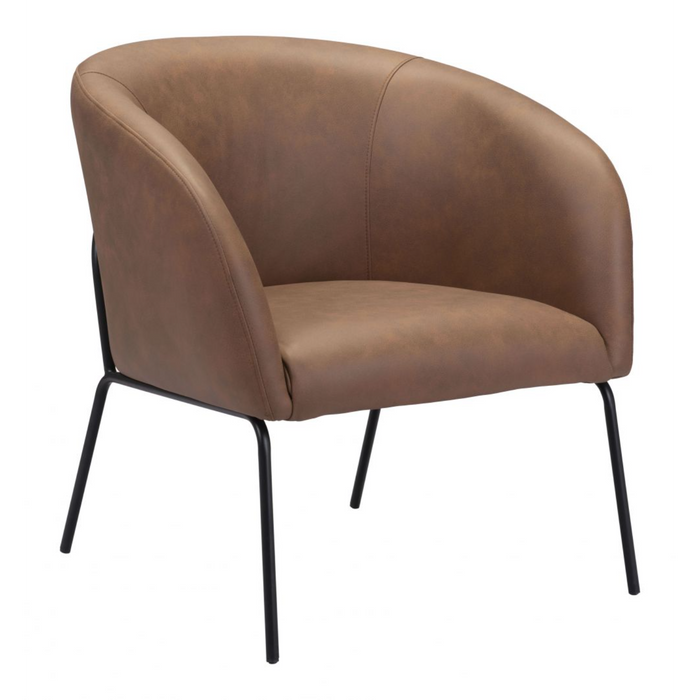 Zuo Quinten Accent Chair Vintage Brown - Bed & Sofa Hub