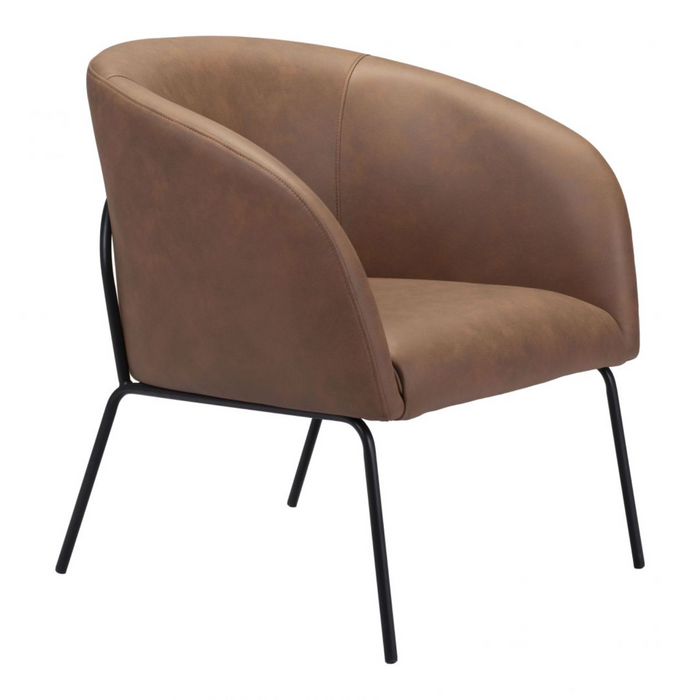 Zuo Quinten Accent Chair Vintage Brown - Bed & Sofa Hub