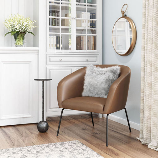 Zuo Quinten Accent Chair Vintage Brown - Bed & Sofa Hub