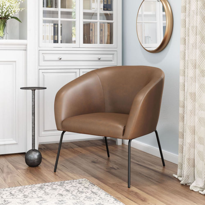 Zuo Quinten Accent Chair Vintage Brown - Bed & Sofa Hub