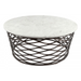 Zuo Queen Coffee Table White & Antique Bronze - Bed & Sofa Hub