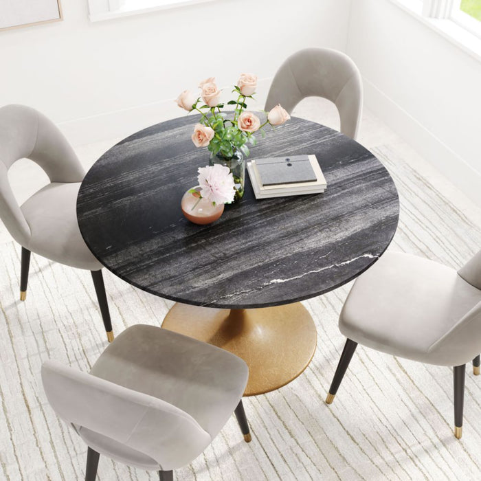 Zuo Taj Dining Table Black & Gold - Bed & Sofa Hub