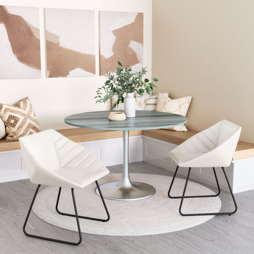 Zuo Star City Dining Table Gray & Silver - Bed & Sofa Hub