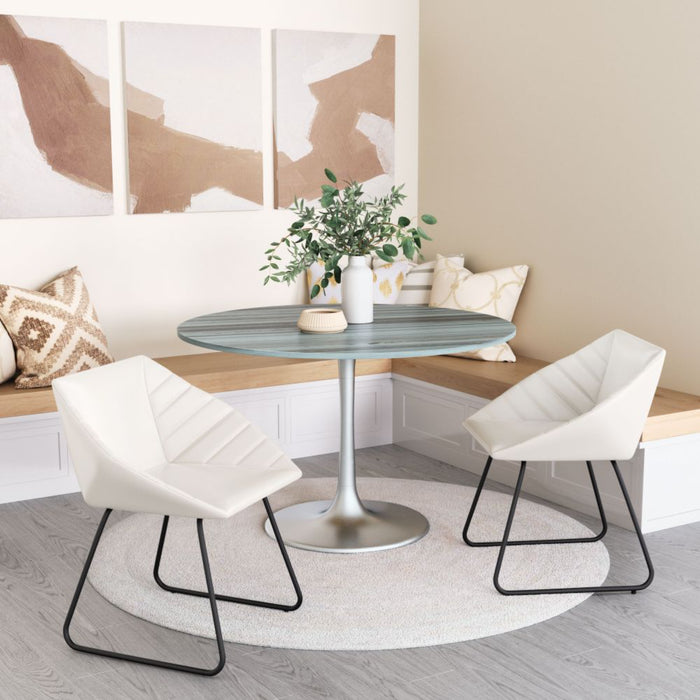Zuo Star City Dining Table Gray & Silver - Bed & Sofa Hub