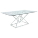 Coaster Beaufort 6-piece Rectangular Dining Room Set Chrome and Grey - Bed & Sofa Hub