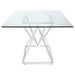 Coaster Beaufort 6-piece Rectangular Dining Room Set Chrome and Grey - Bed & Sofa Hub