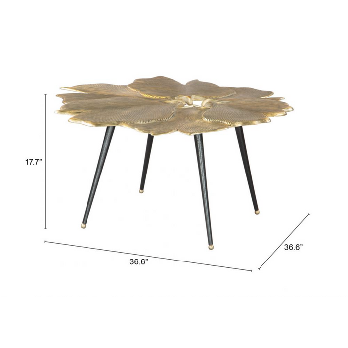 Zuo Gingko Coffee Table Antique Brass - Bed & Sofa Hub