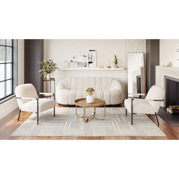 Zuo Chicago Accent Chair Ivory - Bed & Sofa Hub