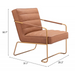 Zuo Dallas Accent Chair Vintage Brown - Bed & Sofa Hub