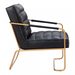 Zuo Dallas Accent Chair Vintage Black - Bed & Sofa Hub
