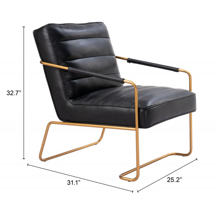 Zuo Dallas Accent Chair Vintage Black - Bed & Sofa Hub