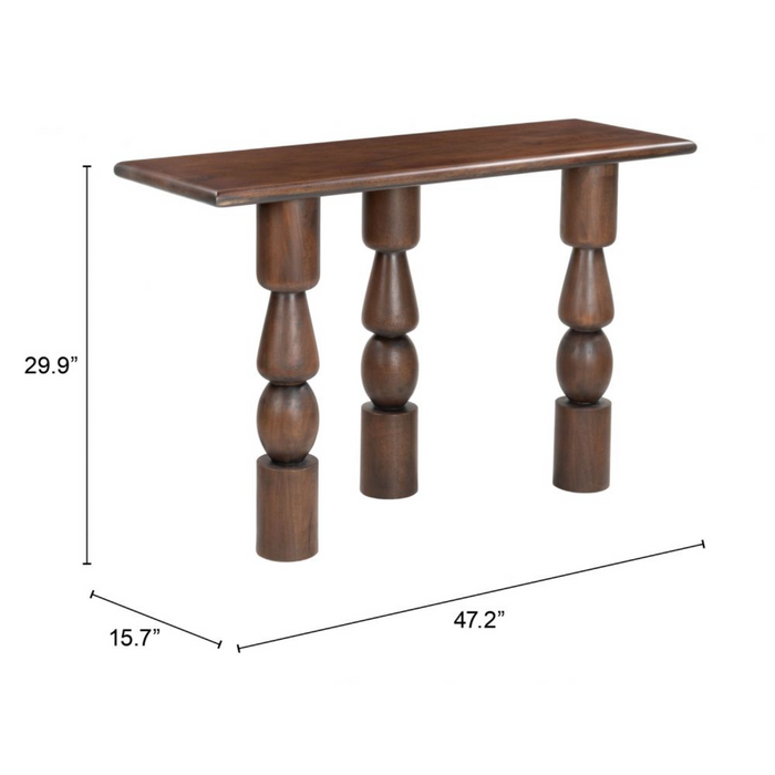 Zuo Split Console Table Brown - Bed & Sofa Hub