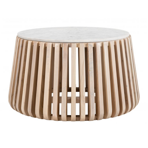 Zuo Cyprus Coffee Table White & Natural - Bed & Sofa Hub
