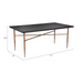 Zuo Nida Dining Table Black & Bronze - Bed & Sofa Hub