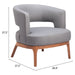 Zuo Penryn Accent Chair Slate Gray - Bed & Sofa Hub