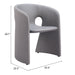 Zuo Rosyth Dining Chair Slate Gray - Bed & Sofa Hub