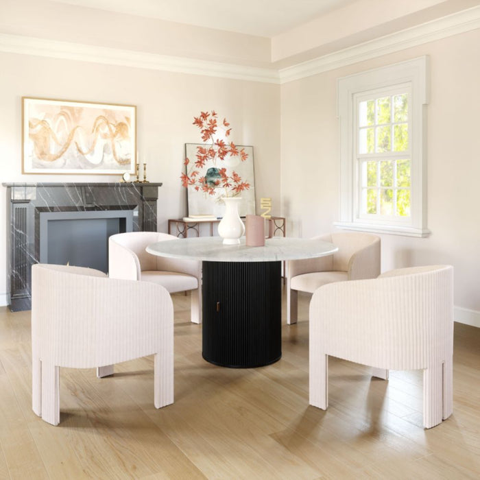 Zuo Izola Dining Table White & Black - Bed & Sofa Hub