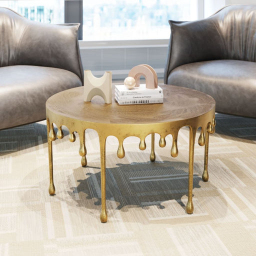 Zuo Drip Coffee Table Antique Brass - Bed & Sofa Hub