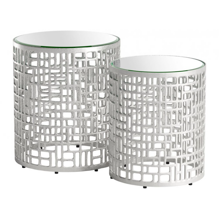Zuo Reden Side Table Set Silver - Bed & Sofa Hub
