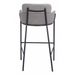 Zuo Bremor Barstool Slate Gray - Bed & Sofa Hub