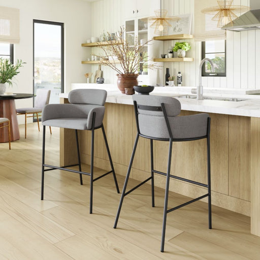 Zuo Bremor Barstool Slate Gray - Bed & Sofa Hub