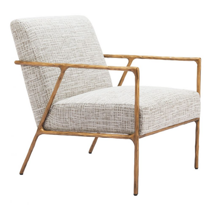 Zuo Norrebro Accent Chair Beige Frost - Bed & Sofa Hub