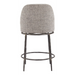 Zuo Nordhavn Swivel Counter Stool Gray - Bed & Sofa Hub