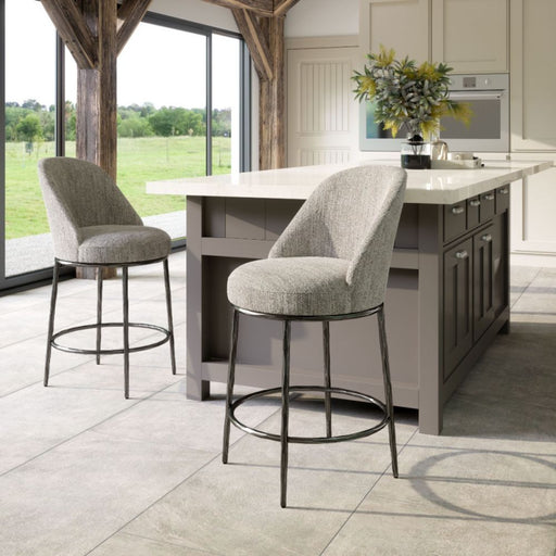 Zuo Nordhavn Swivel Counter Stool Gray - Bed & Sofa Hub