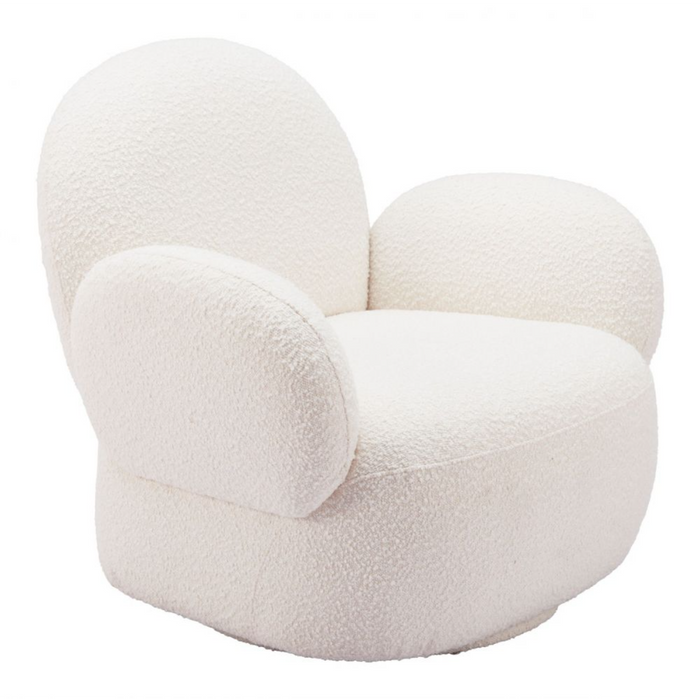 Zuo Pilka Swivel Chair White - Bed & Sofa Hub
