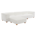 Zuo Tayte Ottoman White - Bed & Sofa Hub