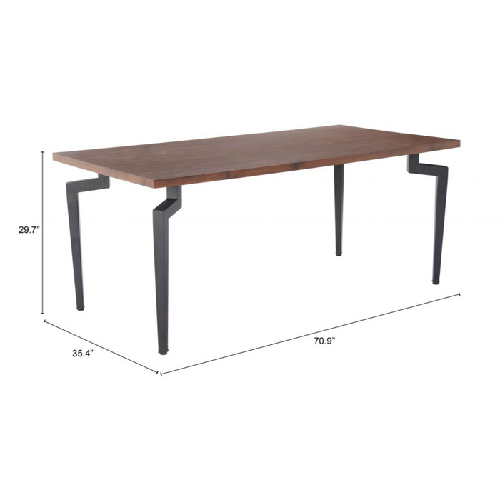 Zuo Kani Dining Table Walnut - Bed & Sofa Hub