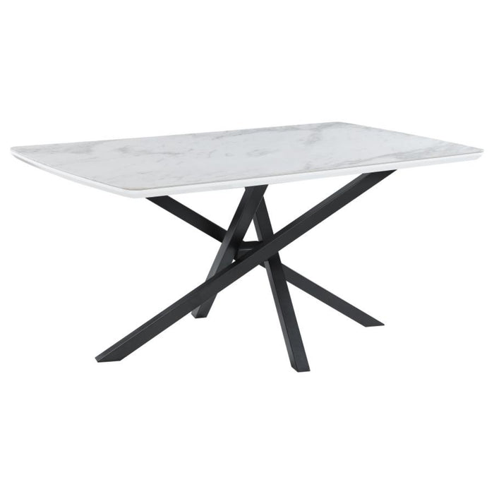 Coaster Paulita 7-piece Rectangular Dining Table Room Set White Ceramic - Bed & Sofa Hub