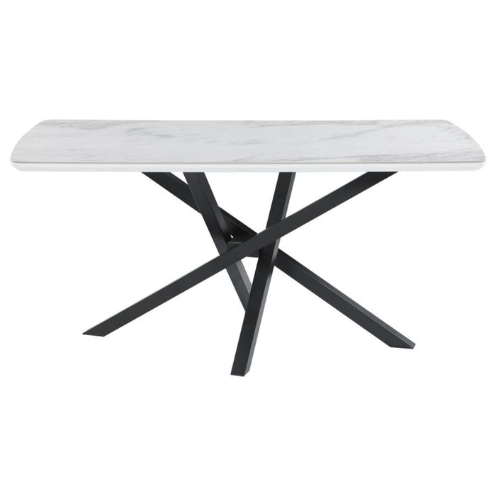 Coaster Paulita 7-piece Rectangular Dining Table Room Set White Ceramic - Bed & Sofa Hub