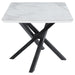 Coaster Paulita 7-piece Rectangular Dining Table Room Set White Ceramic - Bed & Sofa Hub