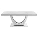 Coaster Kerwin 7-piece Rectangular Dining Room Table Set White and Chrome - Bed & Sofa Hub