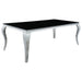 Coaster Carone 5-piece 81" Rectangular Black Glass Dining Room Set Black - Bed & Sofa Hub