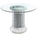Coaster Ellie 5-piece Mirrored Counter Height Dining Room Table Set Grey - Bed & Sofa Hub