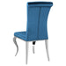 Coaster Marilyn 5-piece Rectangular Mirrored Dining Table Room Set Blue - Bed & Sofa Hub