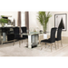 Coaster Marilyn 5-piece Rectangular Mirrored Dining Table Room Set Black - Bed & Sofa Hub
