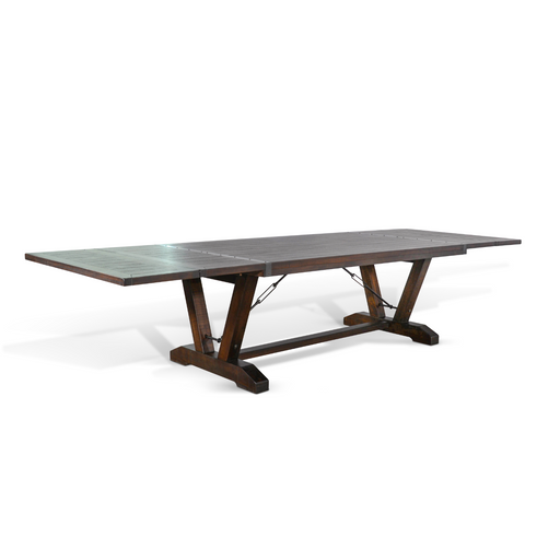 Sunny Designs Yellowstone Extension Table with Folding Leaves Tobacco Leaf - Bed & Sofa Hub