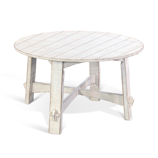 Sunny Designs White Sand 54" Round Dining Table White Sand - Bed & Sofa Hub