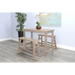 Sunny Designs Beach Pebble Counter Bench, Wood Seat Beach Pebble - Bed & Sofa Hub