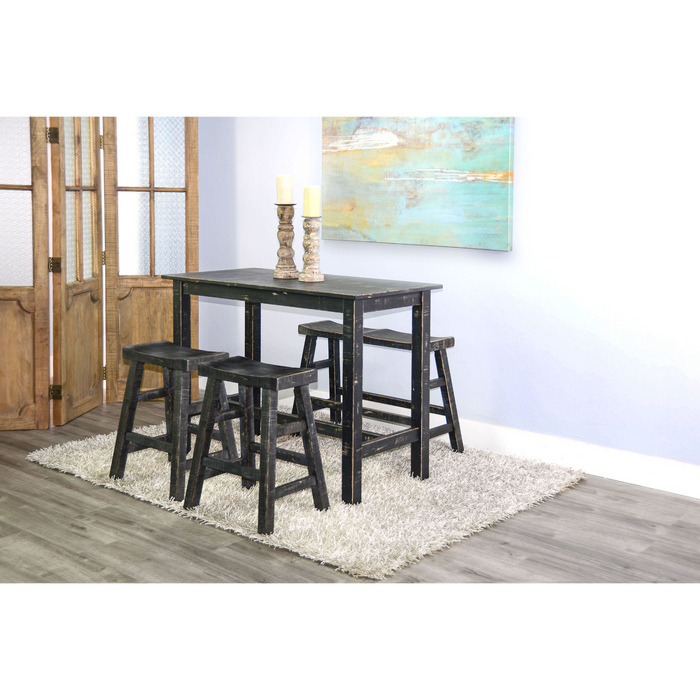 Sunny Designs Black Sand Counter Bench, Wood Seat Black Sand - Bed & Sofa Hub