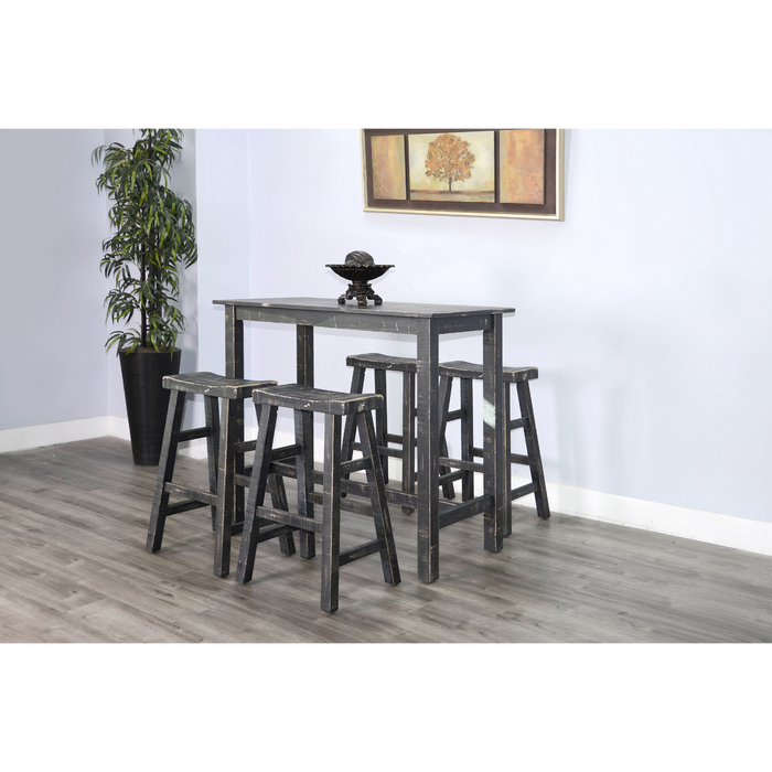 Sunny Designs Simple Wood Pub Table Black Sand - Bed & Sofa Hub